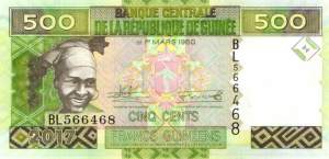 500 Francs Guinéens 2017